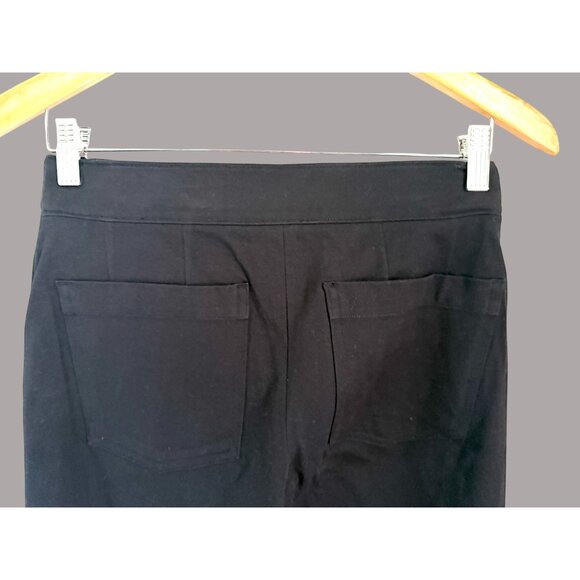 The Perfect Pull-On Crop Wide Leg Ponte Pants Black Size Med/P - Picture 8 of 9